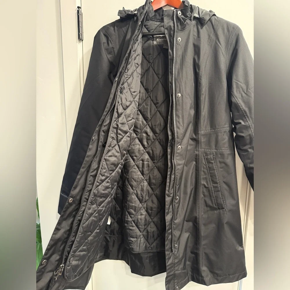 Eddie Bauer Women's Girl on the Go Insulated Waterproof Trench Coat
Black Large - Picture 7 of 16
